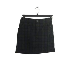 Hollister California Mini Skirt Women's Size Small Plaid Blue Green Pockets